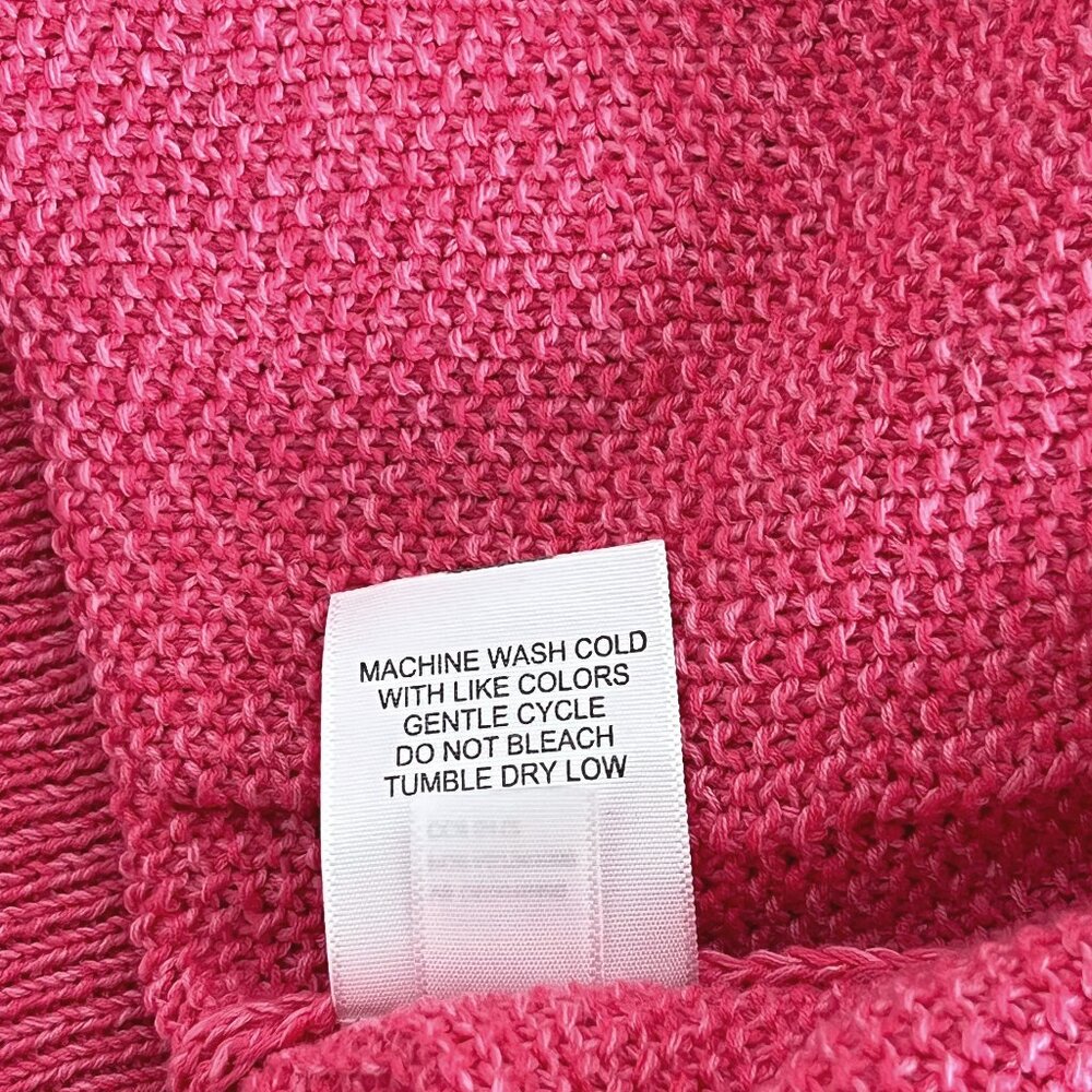 Appleseed's Raspberry Pink/White Heather Knit Open Cardigan - Picture 11 of 11